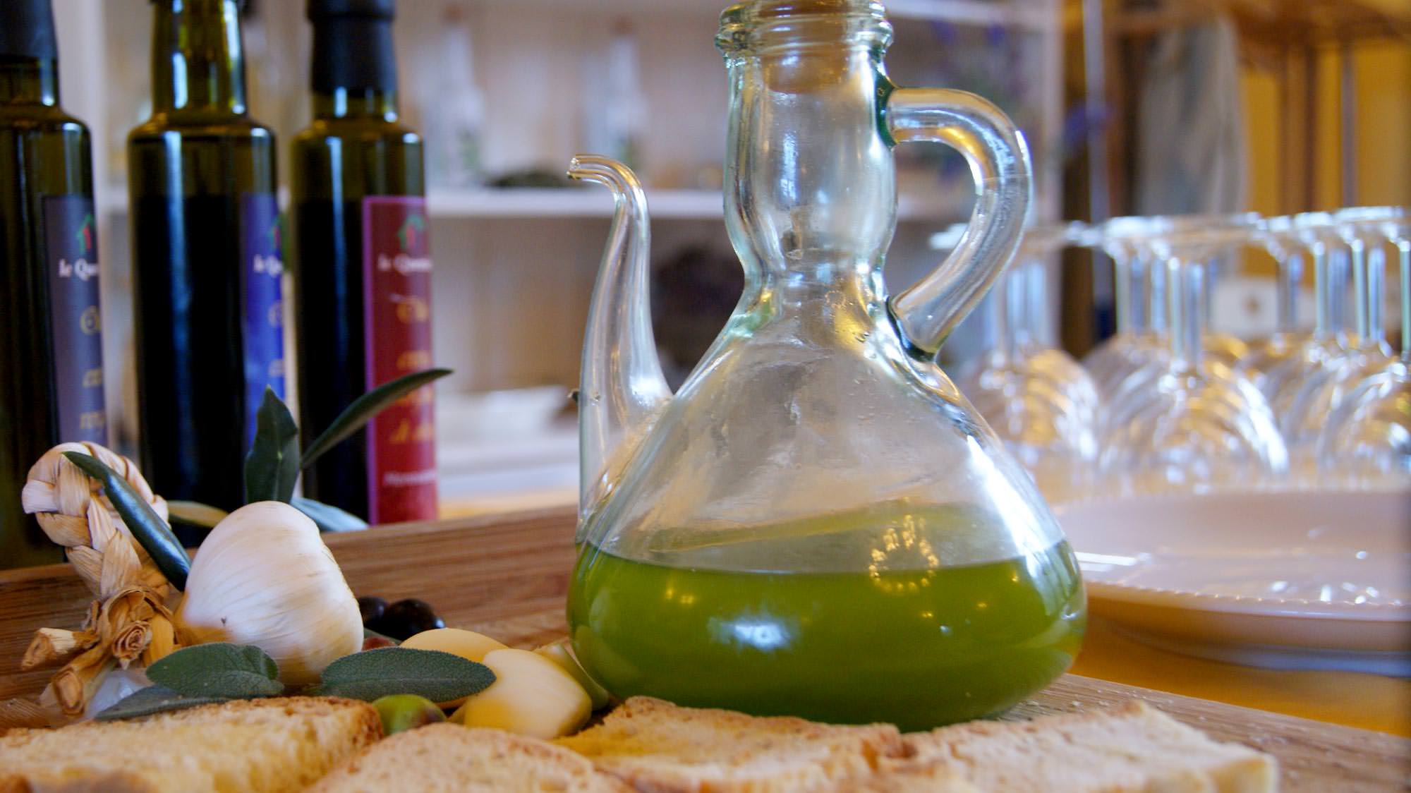 Fresh extra virgin olive oil