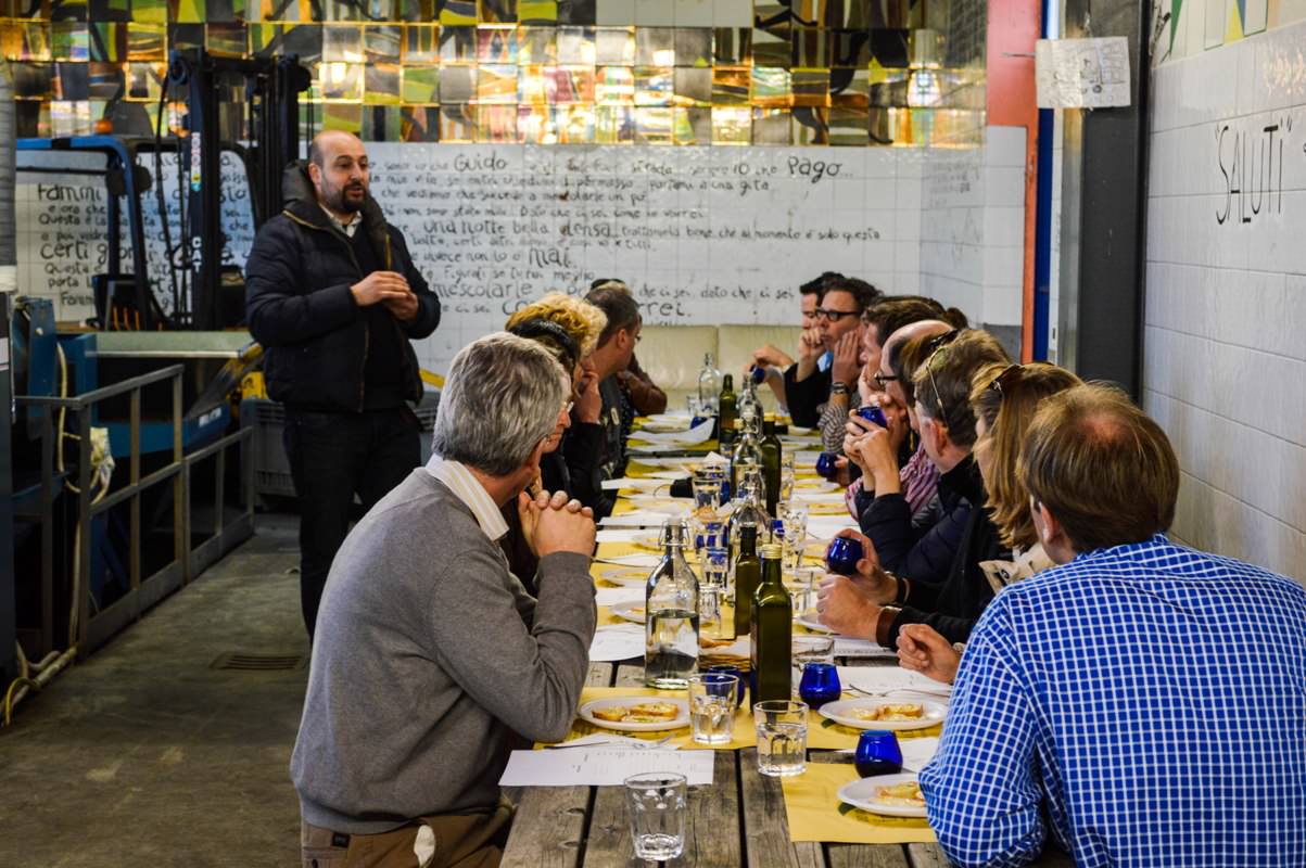 Olive oil sampling session