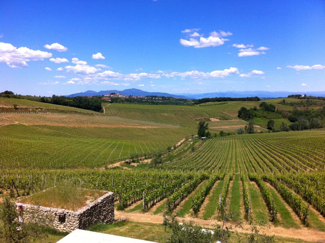 Stunning view on the Pisan hills