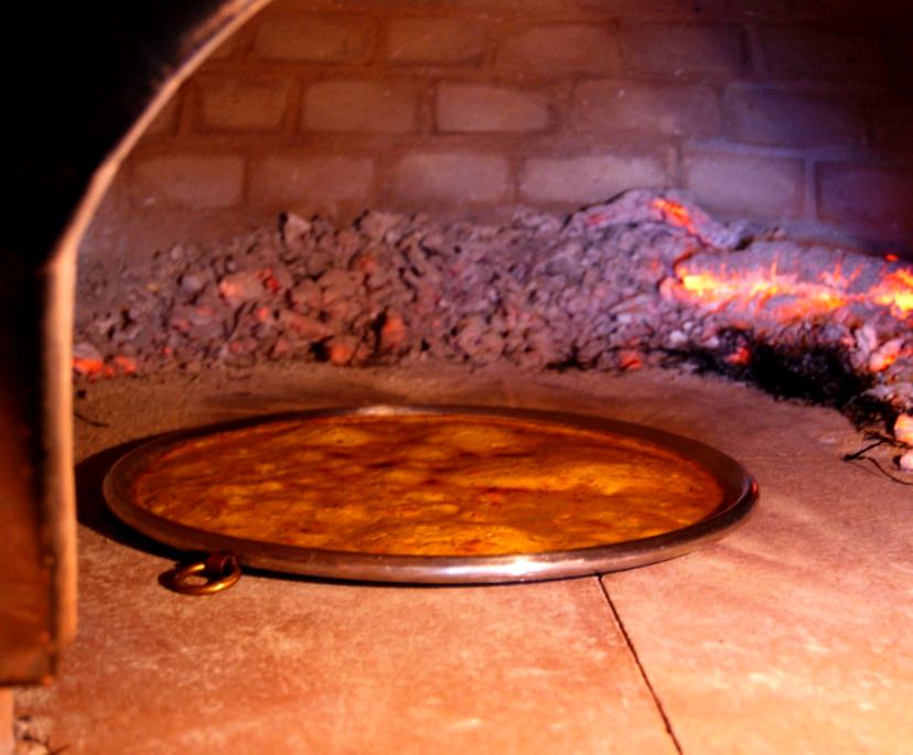 Chickpea pie almost done