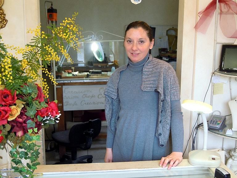 Cinzia in her atelier