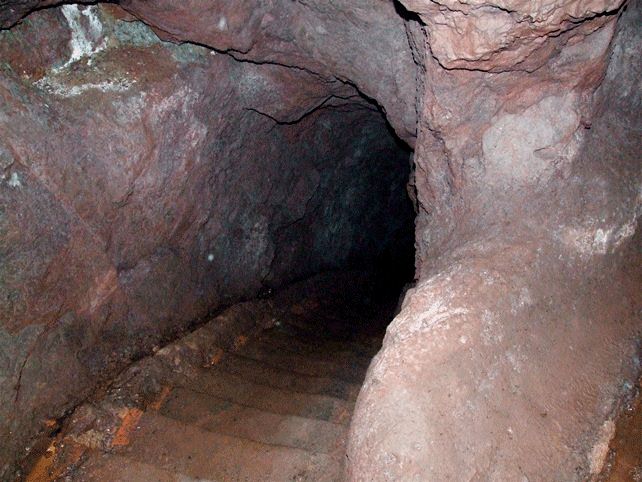 Underground tunnel of the mining museum