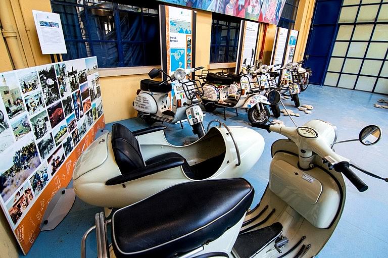 Vespas that travelled the globe