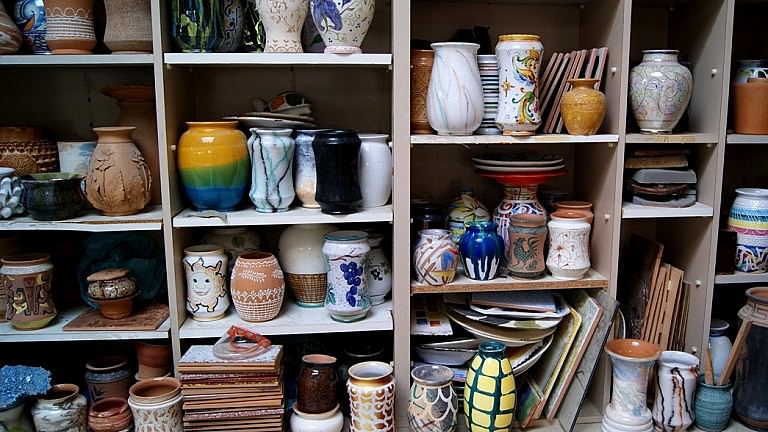Tuscan pots and vases at the ceramic school