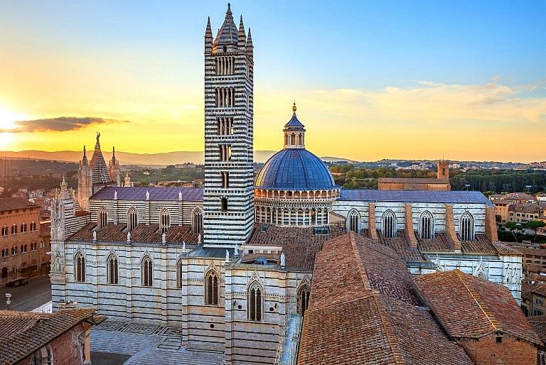 View of the cathedral of Siena