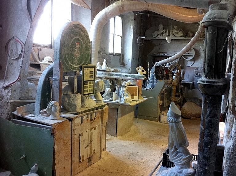 Equipment in an alabaster workshop in Volterra