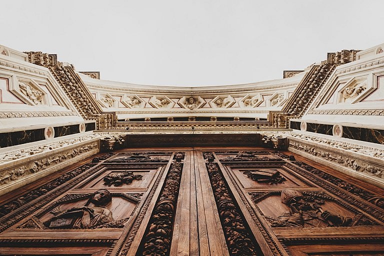 Door of the cathedral of Florence