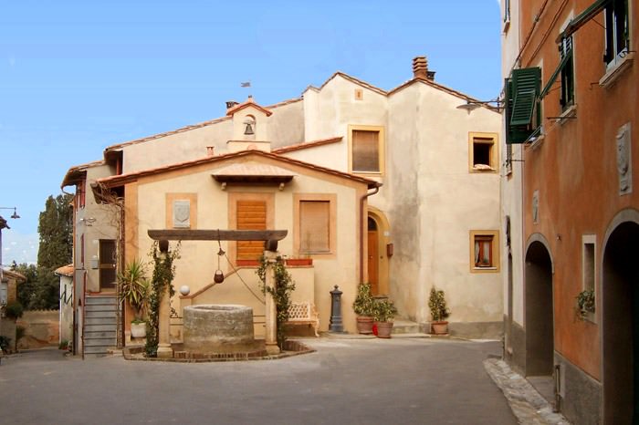 Little houses in the historical center of Lajatico