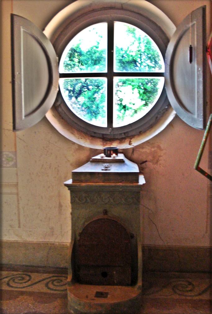 Stove in the interiors of the temple of Minerva Medica in Montefoscoli