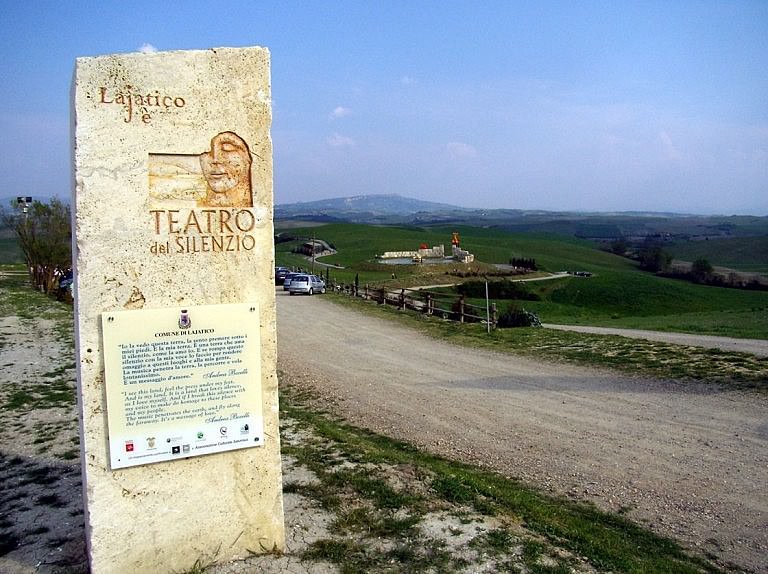 Entrance to Teatro del Silenzio in Spring