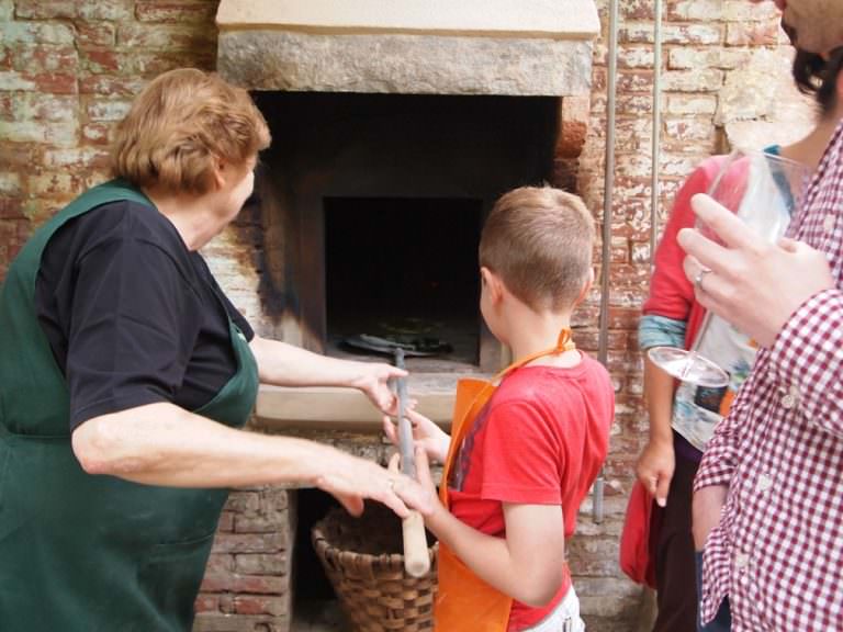 Making focaccia with Ester