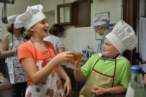 Kids fun at Tuscany cooking class