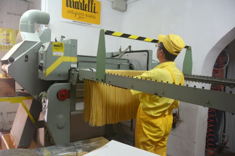 Luca cutting spaghetti