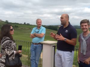 Luca and Mirko during our winery tour