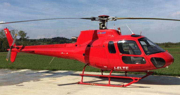 Helicopter routes to the Carrara marble quarries