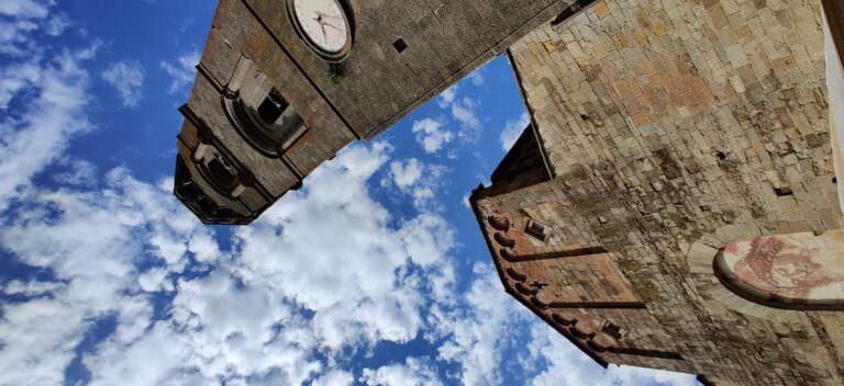 Sky and Romanic church
