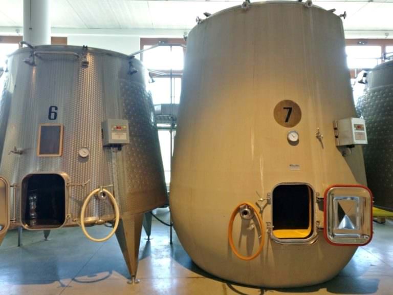 Modern cement vats for wine making