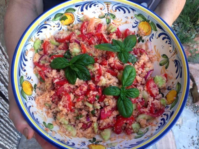 The freshest and most tasty salad of Tuscany, Panzanella
