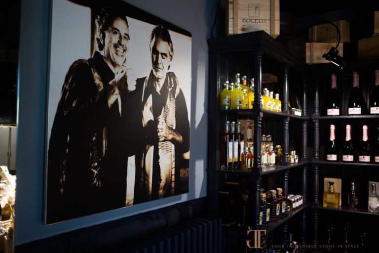 A corner in the Officine Bocelli restaurant