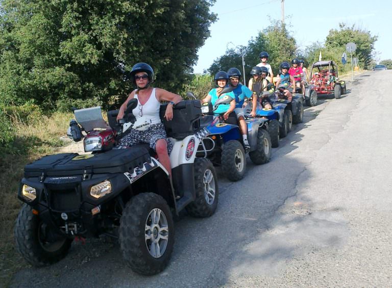 Group fun in the rural Tuscany