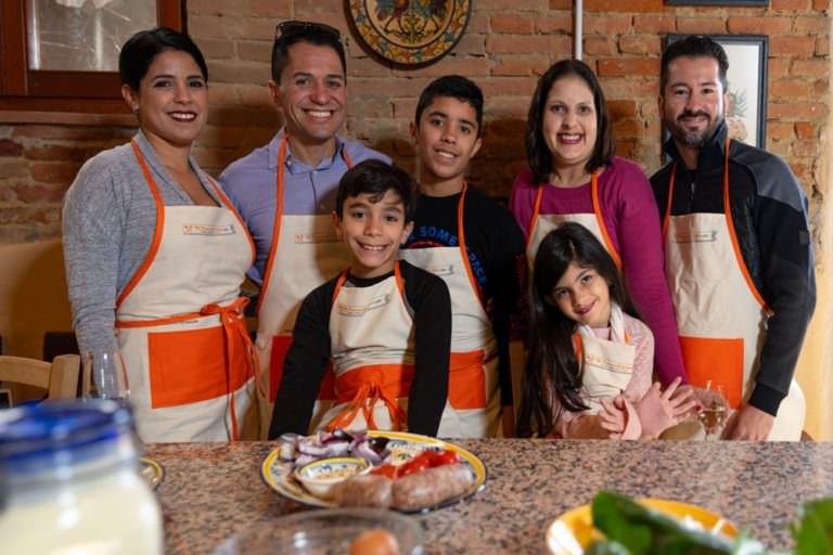 Cooking with kids in Tuscany