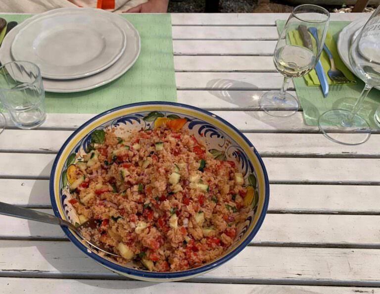 Fresh and simple ingredients for a tasty salad