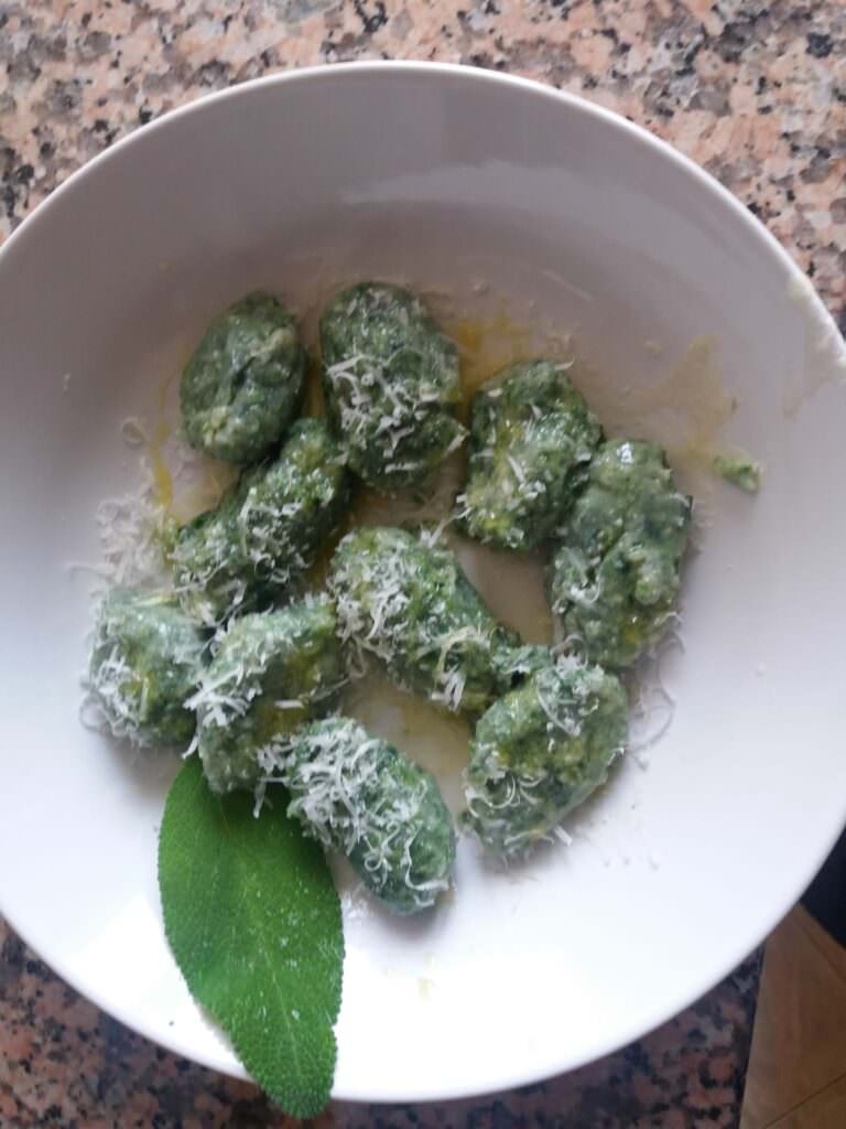 Gnudi spinach and ricotta