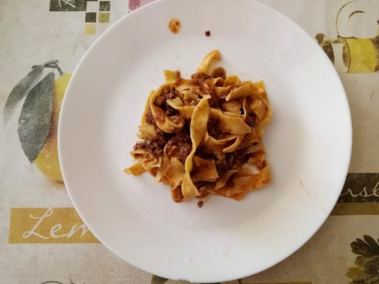 The best matching to tagliatelle is Tuscan ragù