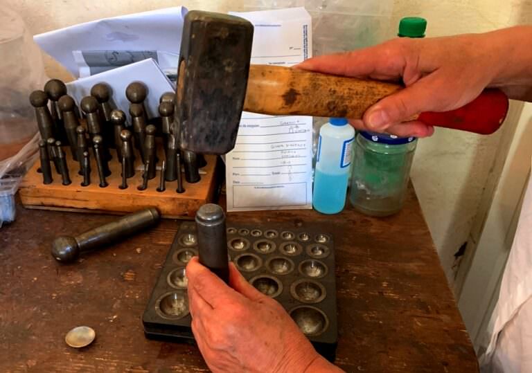 In order to make a dome, moulds and hammer are necessary