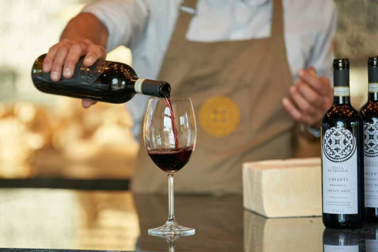 Chianti production in organic country resort