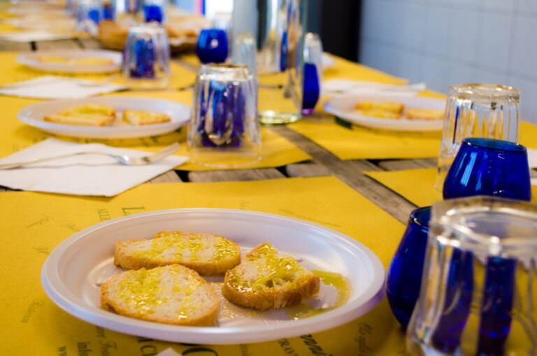 Bruschetta with fresh extra virgin olive oil