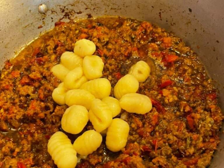 Potato gnocchi with Tuscan meat sauce
