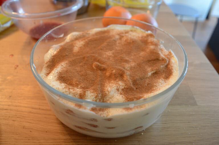 Tiramisu making at Rita's farm