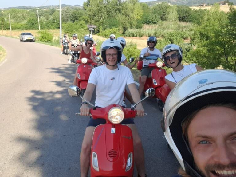 Vespa tour with friends