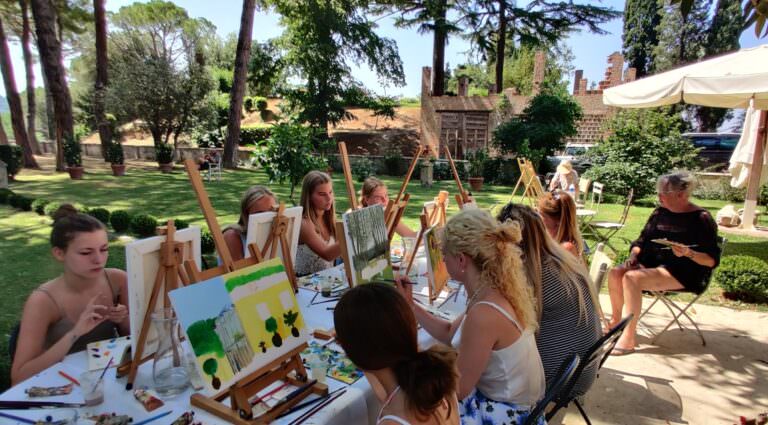 Oil colors painting class
