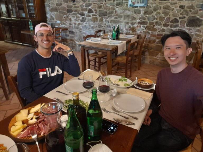 Lunch after pecorino tasting tour