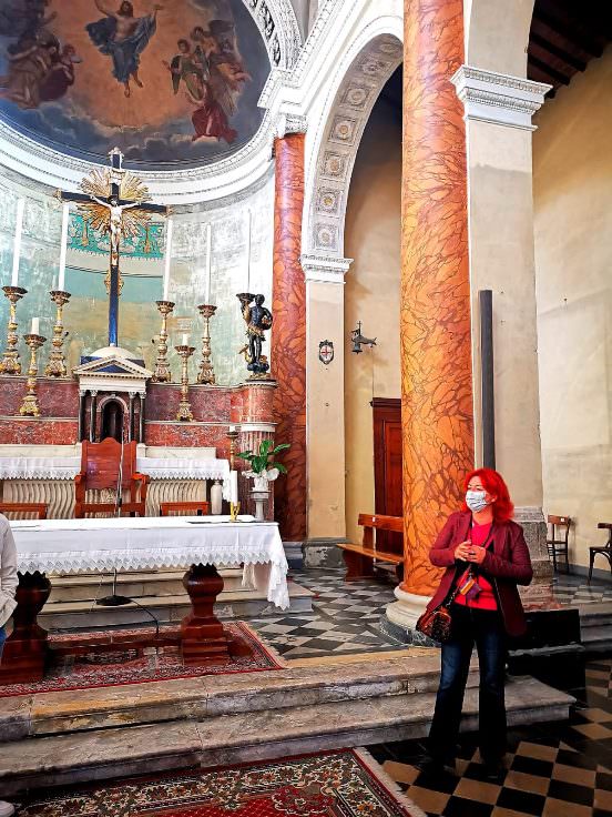 Moira during a Peccioli tour