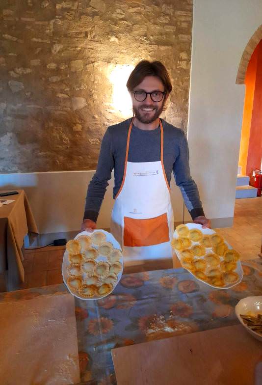 Stuffed ravioli made from scratch