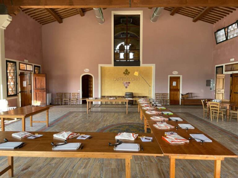 Preparing typical Tuscan recipes