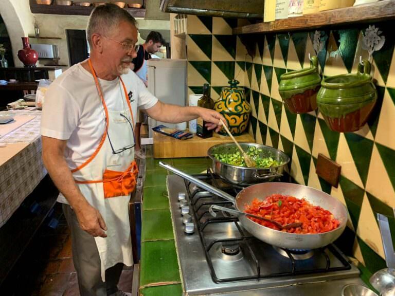 Typical Tuscan pasta sauce with zucchini