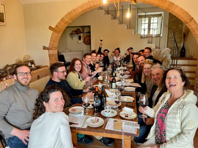 Typical wine tasting in villa