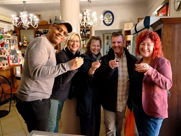 Moira and our guests enjoying a Lari tour