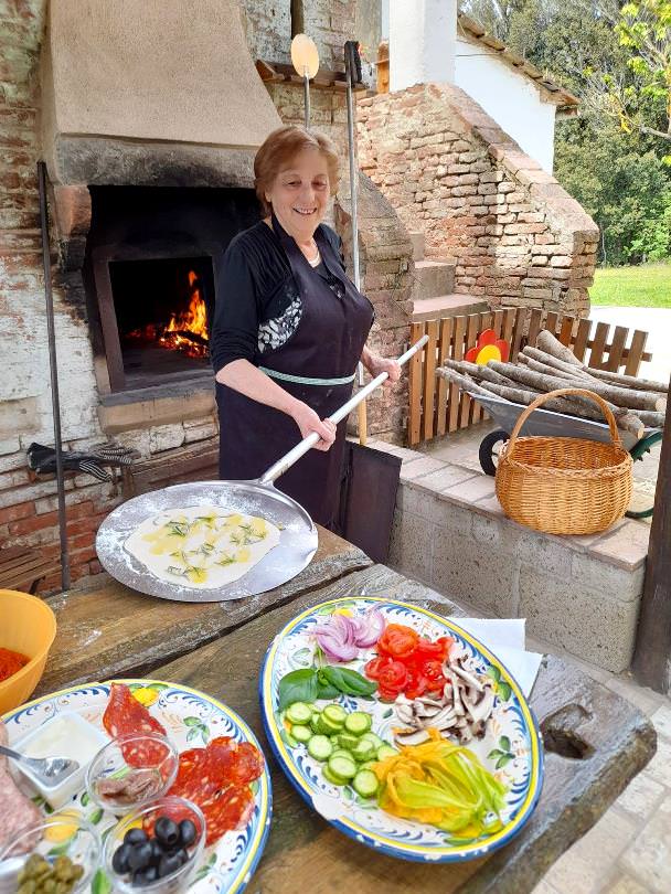 Pizza class at My Tuscan kitchen cooking school
