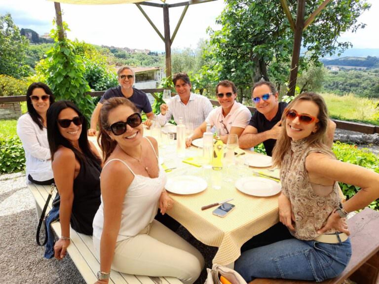 Our guests enjoying Rita's wine