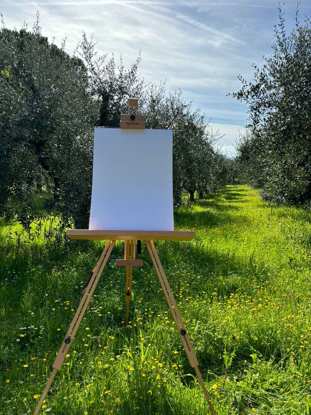 Canvas ready to be painted near Peccioli