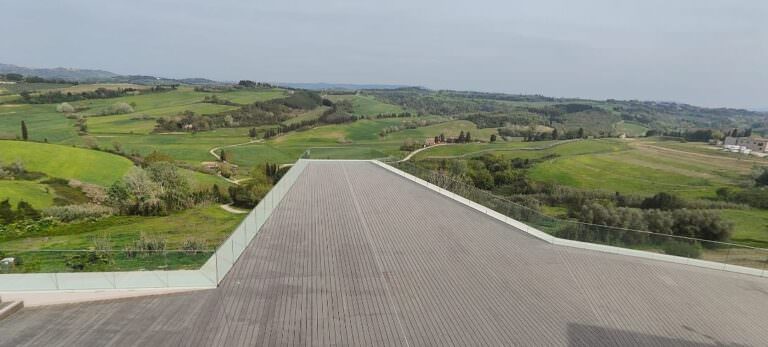 The suspended terrace in Peccioli