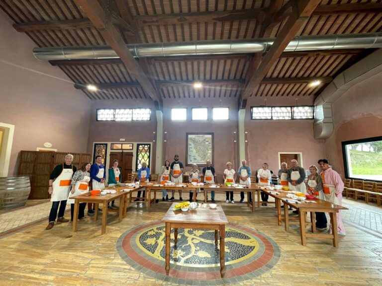 The table is ready for a pasta making session