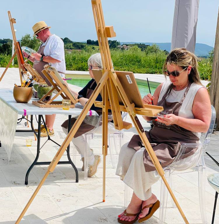 The setting of our painting experience near Peccioli
