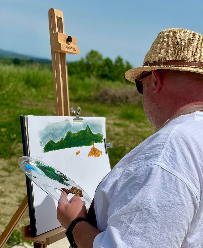 Painting experience at a villa near Peccioli