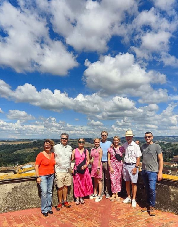 The wonderful terrace from Ghizzano estate